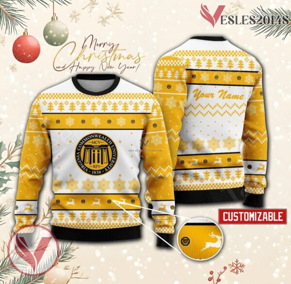 Virginia Commonwealth University Custom Ugly Christmas Sweater, Unique Gift For Fans - Vesles2014s