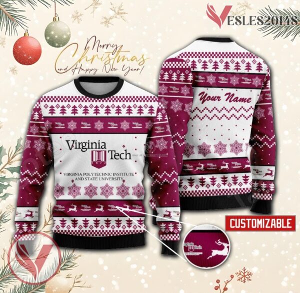 Virginia Polytechnic Institute and State University Custom Ugly Christmas Sweater, Unique Gift For Fans - Vesles2014s