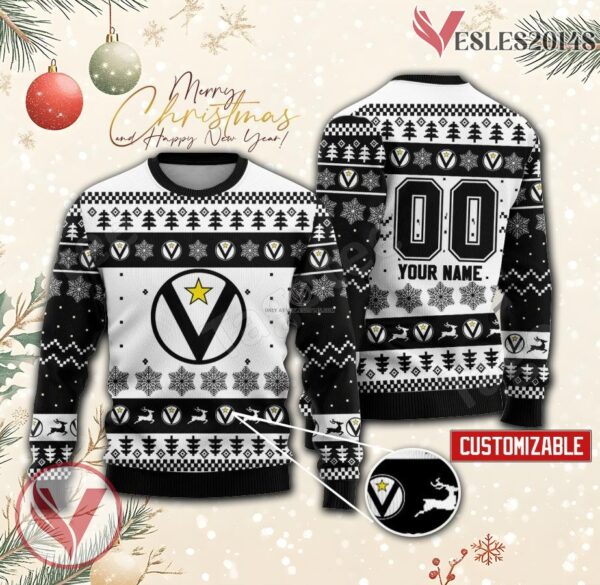 Virtus Bologna Women Basketball Custom Ugly Christmas Sweater, Unique Gift For Fans - Vesles2014s