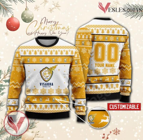 Visakha FC Custom Ugly Christmas Sweater, Unique Gift For Fans - Vesles2014s