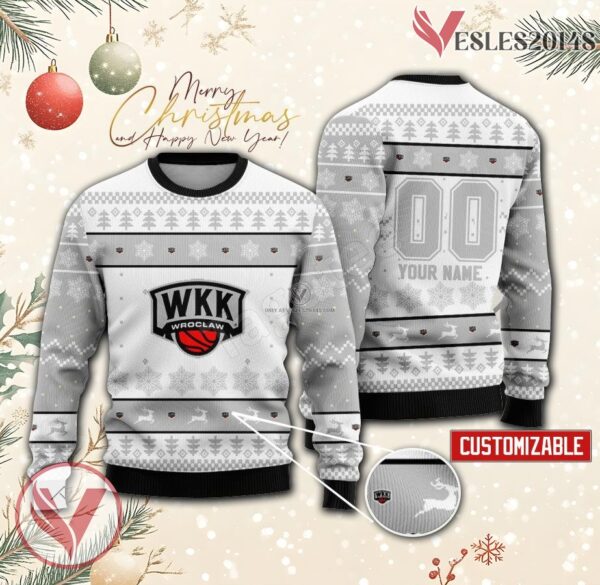 WKK Wroclaw Basketball Custom Ugly Christmas Sweater, Unique Gift For Fans - Vesles2014s