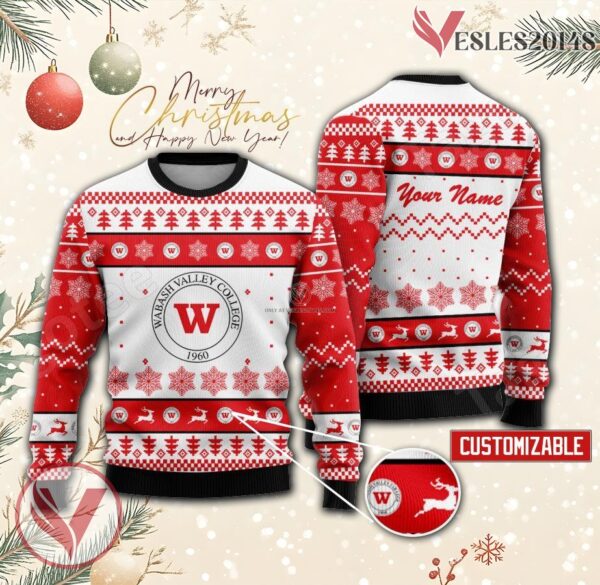 Wabash Valley College Custom Ugly Christmas Sweater, Unique Gift For Fans - Vesles2014s