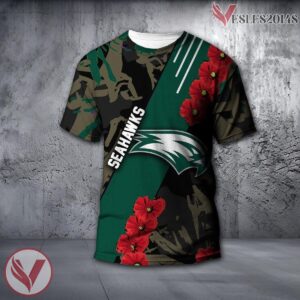 Wagner Seahawks NCAA With Red Poppy Flower 3D Shirt, Unique Gift For Fans - Vesles2014S