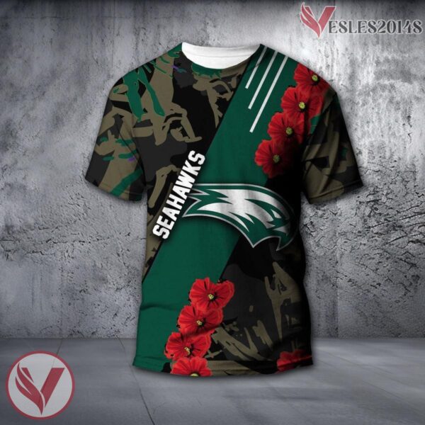 Wagner Seahawks NCAA With Red Poppy Flower 3D Shirt, Unique Gift For Fans - Vesles2014S