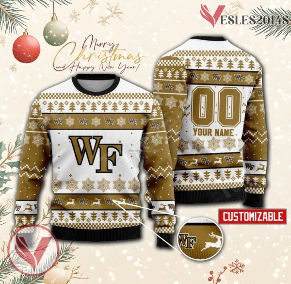 Wake Forest College Rugby Custom Ugly Christmas Sweater, Unique Gift For Fans - Vesles2014s