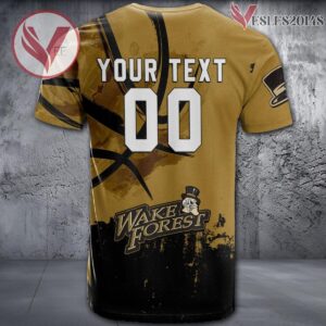 Wake Forest Demon Deacons Basketball Grunge Pattern Unique Personalized T Shirts - Vesles2014S 1