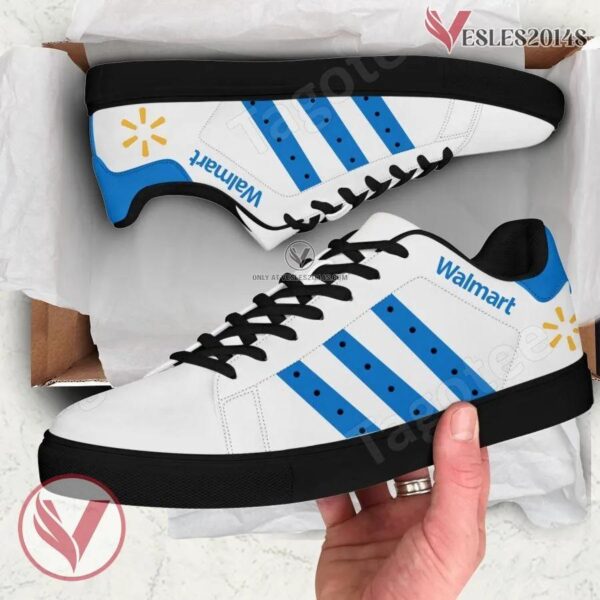 Walmart Logo Print Stan Smith Shoes, Unique Sneaker For Fans - Vesles2014s 1
