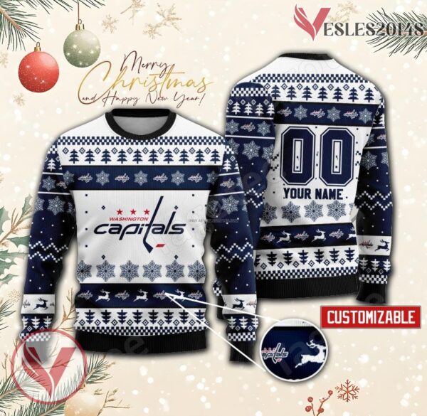 Washington Capitals Hockey Custom Ugly Christmas Sweater, Unique Gift For Fans - Vesles2014s