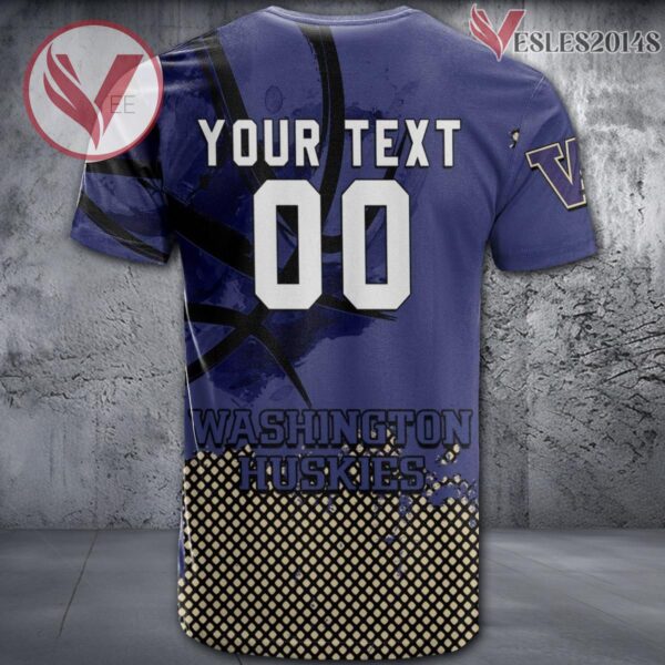 Washington Huskies Basketball Grunge Pattern Unique Personalized T Shirts - Vesles2014S 1