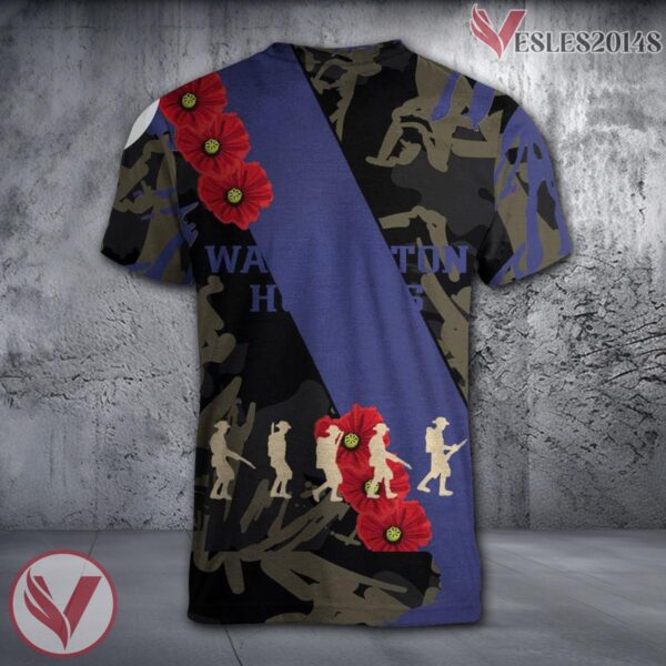 Washington Huskies NCAA With Red Poppy Flower 3D Shirt, Unique Gift For Fans - Vesles2014S 1