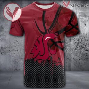 Washington State Cougars Basketball Grunge Pattern Unique Personalized T Shirts - Vesles2014S