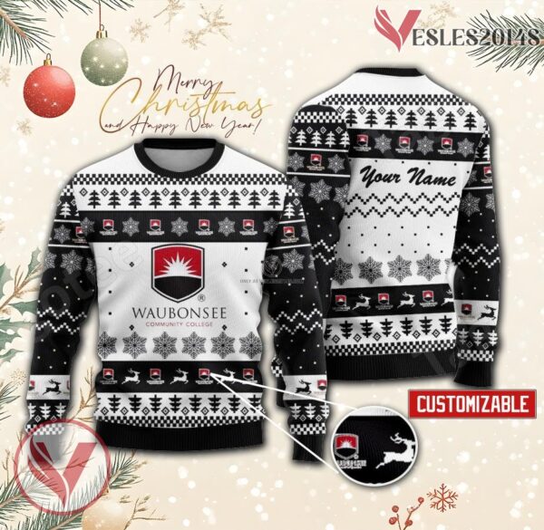 Waubonsee Community College Custom Ugly Christmas Sweater, Unique Gift For Fans - Vesles2014s
