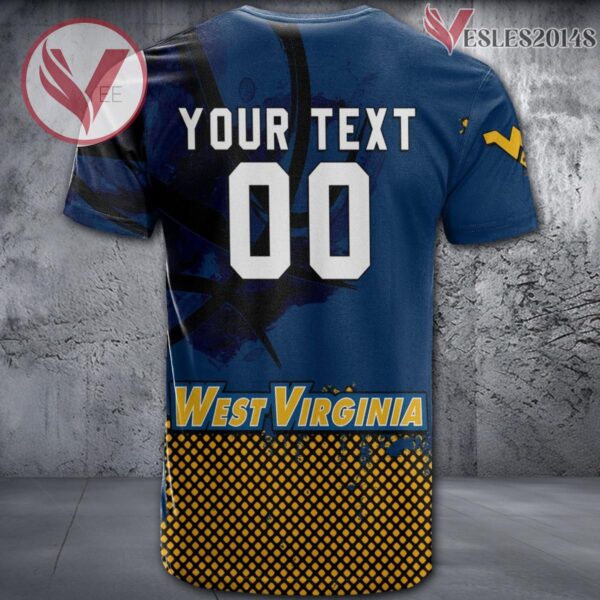 West Virginia Mountaineers Basketball Grunge Pattern Unique Personalized T Shirts - Vesles2014S 1