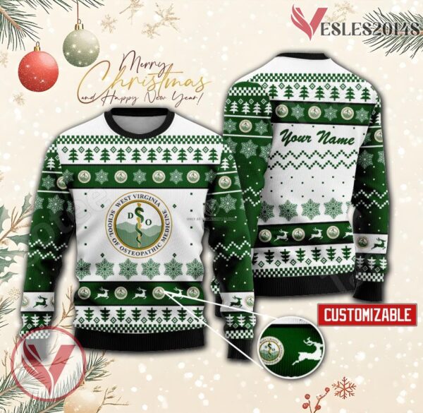 West Virginia School of Osteopathic Medicine Custom Ugly Christmas Sweater, Unique Gift For Fans - Vesles2014s