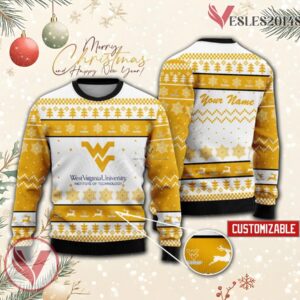 West Virginia University Institute of Technology Custom Ugly Christmas Sweater, Unique Gift For Fans - Vesles2014s