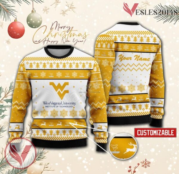 West Virginia University Institute of Technology Custom Ugly Christmas Sweater, Unique Gift For Fans - Vesles2014s