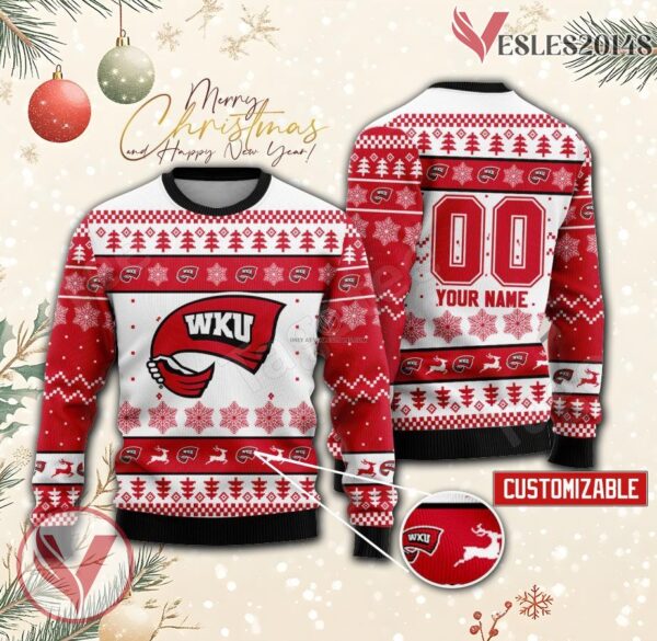 Western Kentucky Hilltoppers College Rugby Custom Ugly Christmas Sweater, Unique Gift For Fans - Vesles2014s