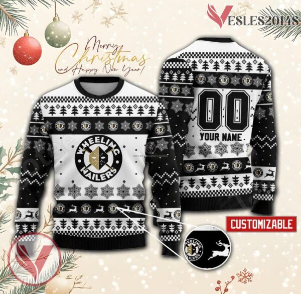 Wheeling Nailers Hockey Custom Ugly Christmas Sweater, Unique Gift For Fans - Vesles2014s