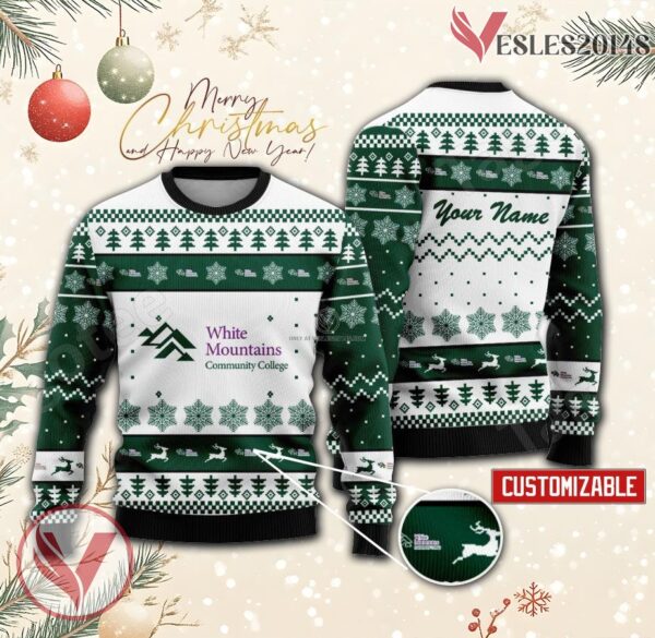 White Mountains Community College Custom Ugly Christmas Sweater, Unique Gift For Fans - Vesles2014s