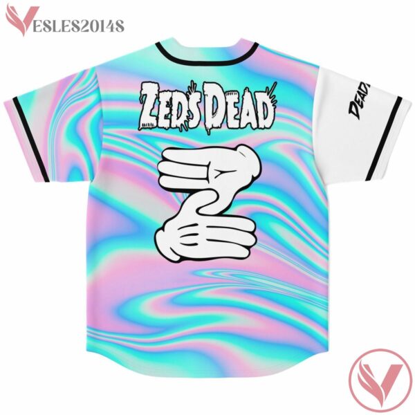 White Oil Slick Deadbeats ZD Baseball Jersey For EDM Festivals - Vesles2014s 1