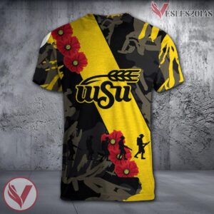 Wichita State Shockers NCAA With Red Poppy Flower 3D Shirt, Unique Gift For Fans - Vesles2014S 1