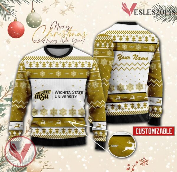 Wichita State University Custom Ugly Christmas Sweater, Unique Gift For Fans - Vesles2014s