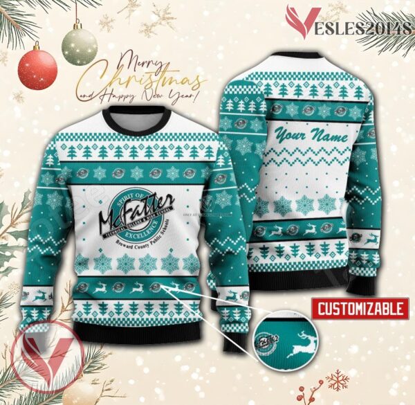 William T McFatter Technical College Custom Ugly Christmas Sweater, Unique Gift For Fans - Vesles2014s