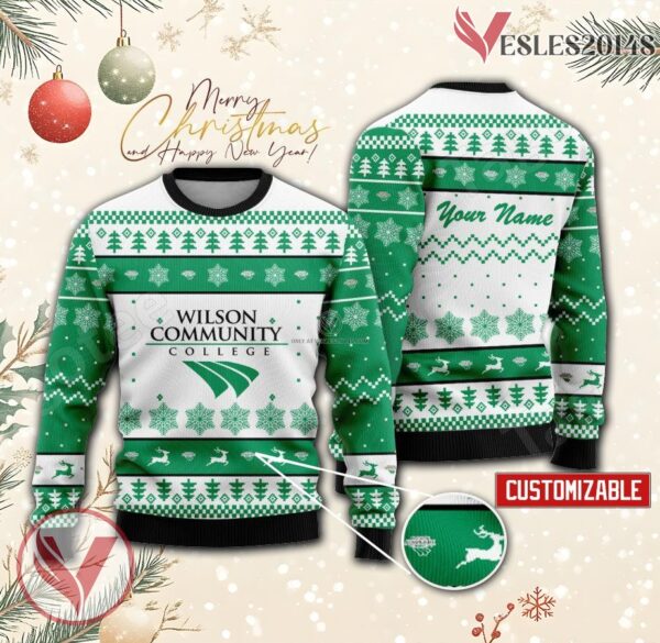 Wilson Community College Custom Ugly Christmas Sweater, Unique Gift For Fans - Vesles2014s