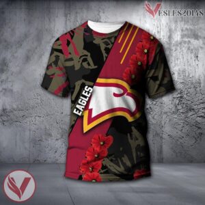 Winthrop Eagles NCAA With Red Poppy Flower 3D Shirt, Unique Gift For Fans - Vesles2014S