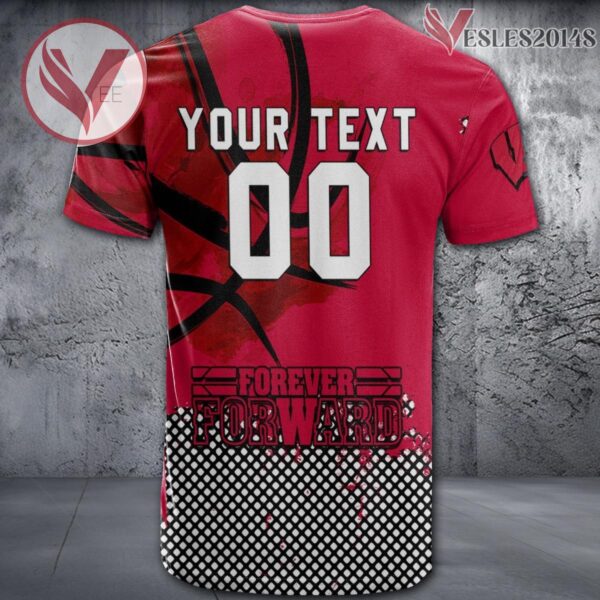 Wisconsin Badgers Basketball Grunge Pattern Unique Personalized T Shirts - Vesles2014S 1