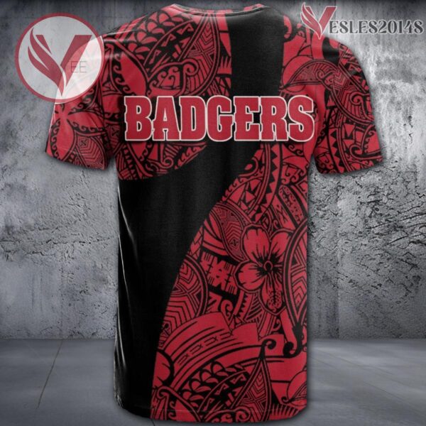 Wisconsin Badgers NCAA Polynesian Pattern Shirt, Unique Gifts For Fans - Vesles2014s 1