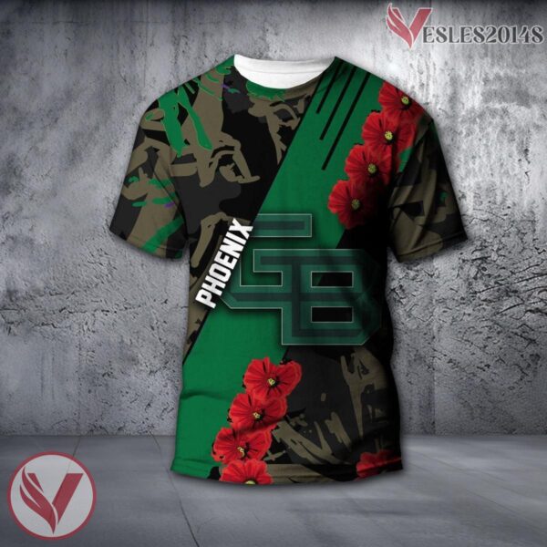 Wisconsin-Green Bay Phoenix NCAA With Red Poppy Flower 3D Shirt, Unique Gift For Fans - Vesles2014S