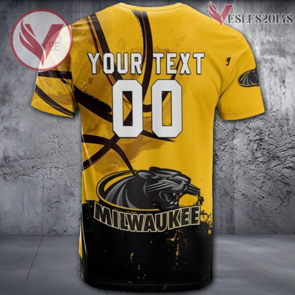 Wisconsin-Milwaukee Panthers Basketball Grunge Pattern Unique Personalized T Shirts - Vesles2014S 1