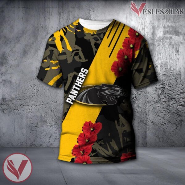 Wisconsin-Milwaukee Panthers NCAA With Red Poppy Flower 3D Shirt, Unique Gift For Fans - Vesles2014S