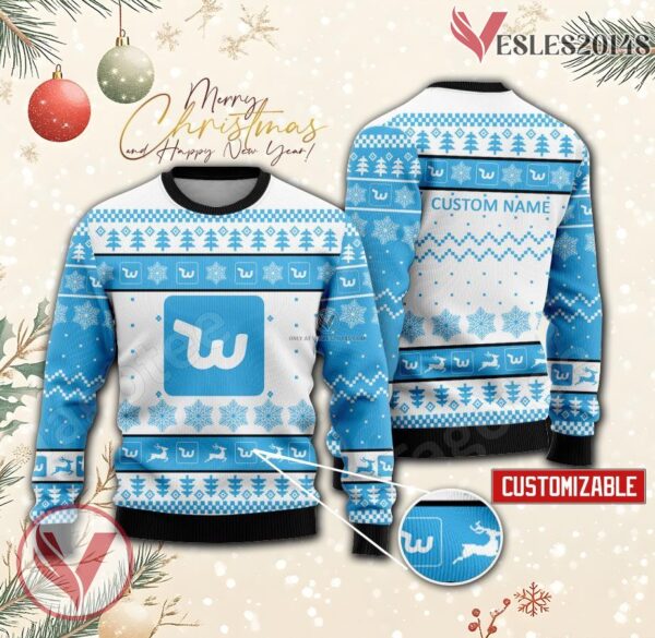 Wish Logo Personalized Ugly Christmas Sweater, Unique Gift For Fans - Vesles2014s