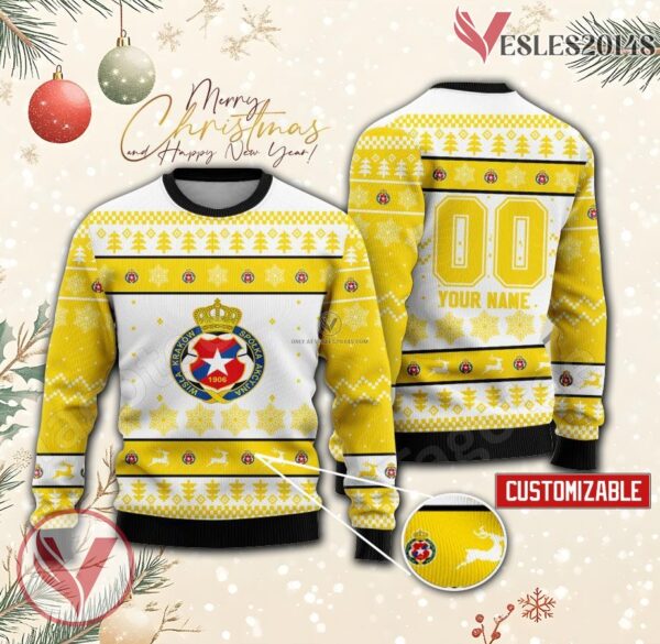 Wisla Kraków Custom Ugly Christmas Sweater, Unique Gift For Fans - Vesles2014s