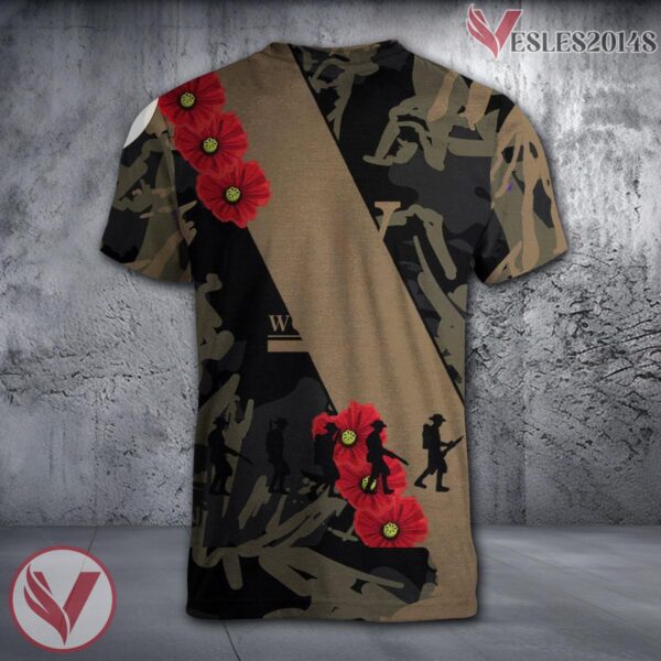 Wofford Terriers NCAA With Red Poppy Flower 3D Shirt, Unique Gift For Fans - Vesles2014S 1