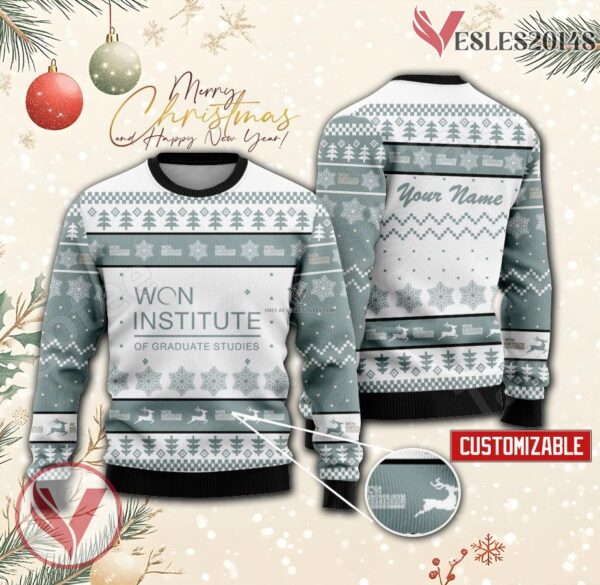 Won Institute of Graduate Studies Custom Ugly Christmas Sweater, Unique Gift For Fans - Vesles2014s