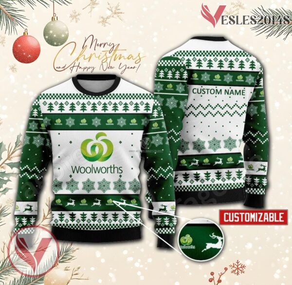Woolworths Logo Personalized Ugly Christmas Sweater, Unique Gift For Fans - Vesles2014s