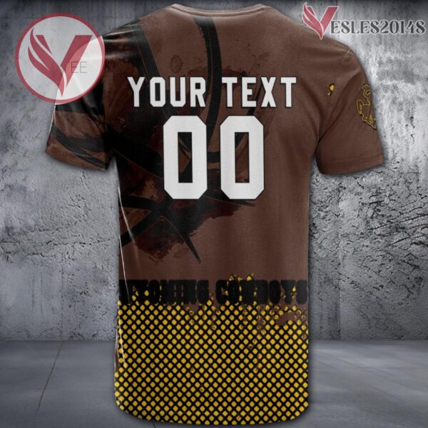 Wyoming Cowboys Basketball Grunge Pattern Unique Personalized T Shirts - Vesles2014S 1