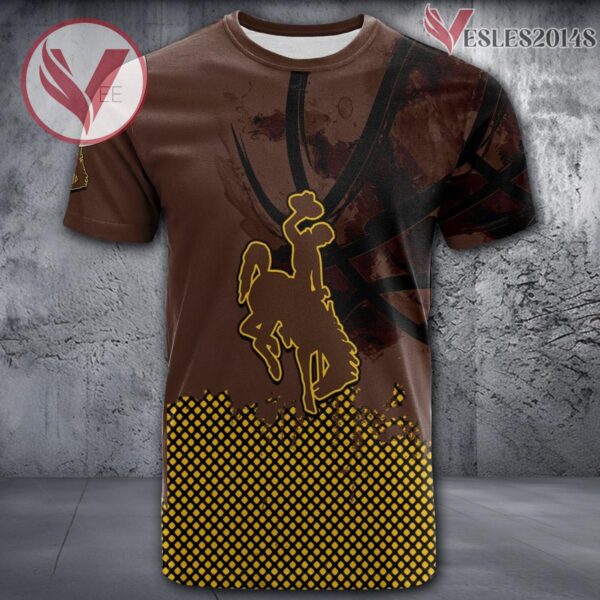 Wyoming Cowboys Basketball Grunge Pattern Unique Personalized T Shirts - Vesles2014S