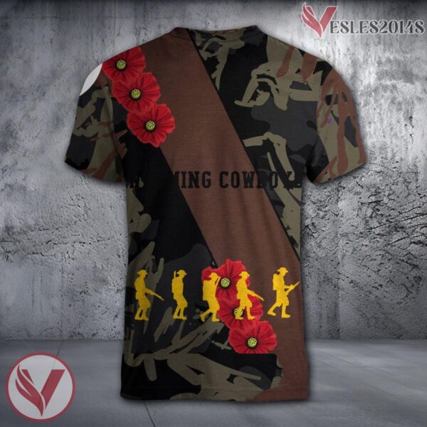 Wyoming Cowboys NCAA With Red Poppy Flower 3D Shirt, Unique Gift For Fans - Vesles2014S 1