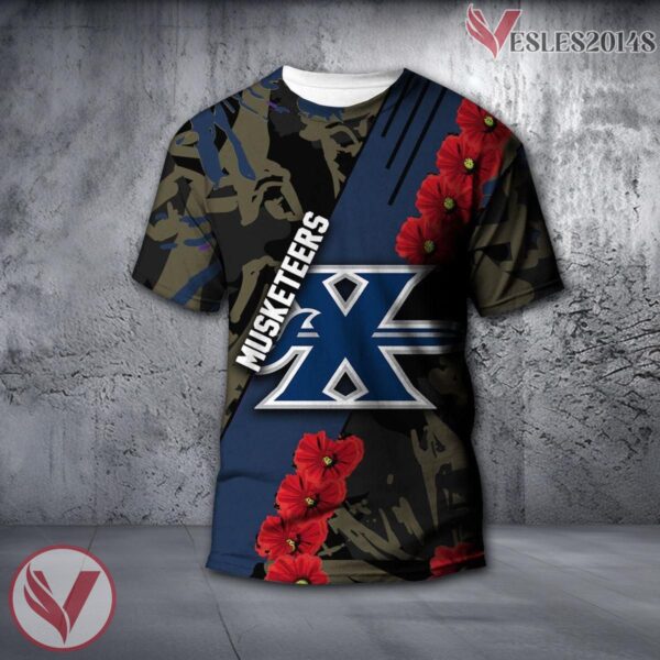 Xavier Musketeers NCAA With Red Poppy Flower 3D Shirt, Unique Gift For Fans - Vesles2014S