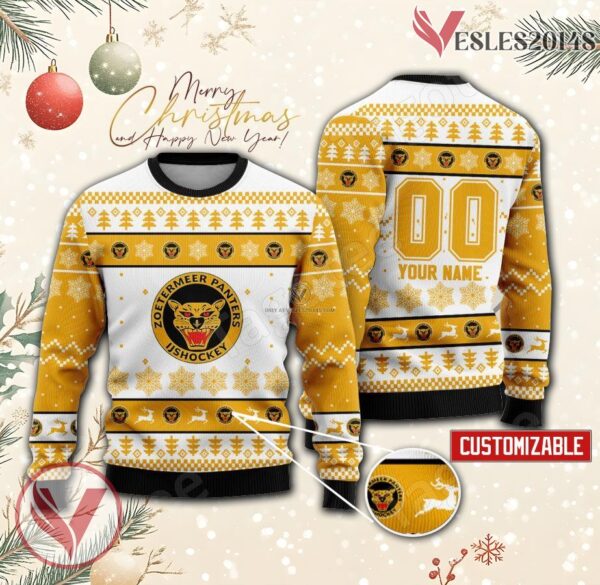 Zoetermeer-Panters Hockey Custom Ugly Christmas Sweater, Unique Gift For Fans - Vesles2014s