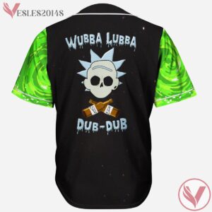 Zomboy Rick & Morty Wubba Lubba Dub Dub Rave Baseball Jersey for EDM Festivals - Vesles2014s