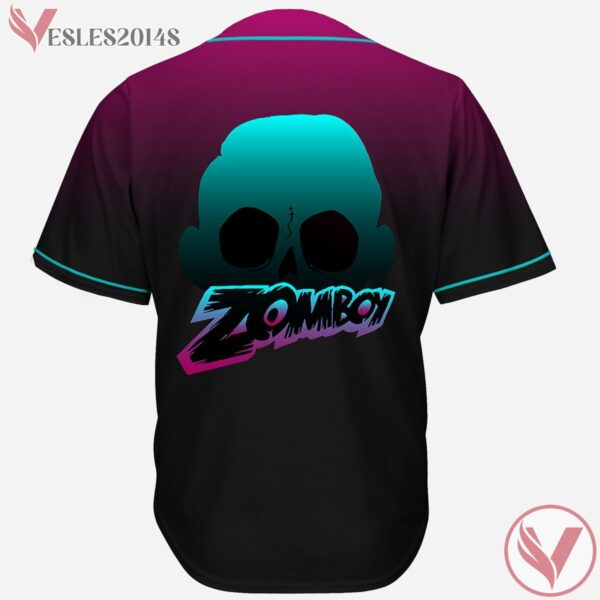 Zomboy Teal Purple Gradient Rave Baseball Jersey For EDM festivals - Vesles2014s 1