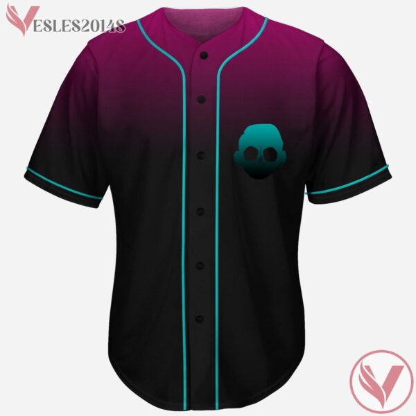 Zomboy Teal Purple Gradient Rave Baseball Jersey For EDM festivals - Vesles2014s